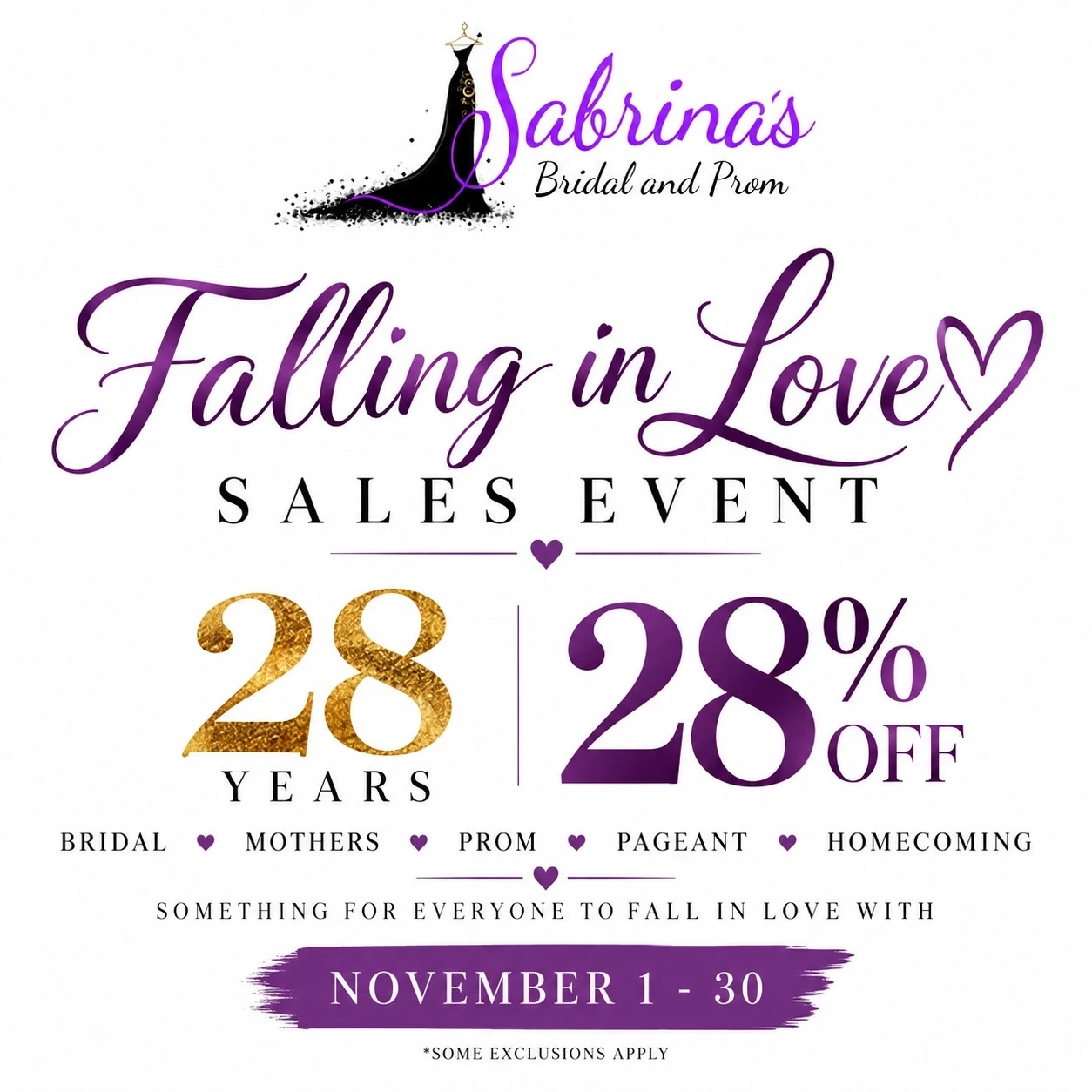 Falling in Love Sale Event