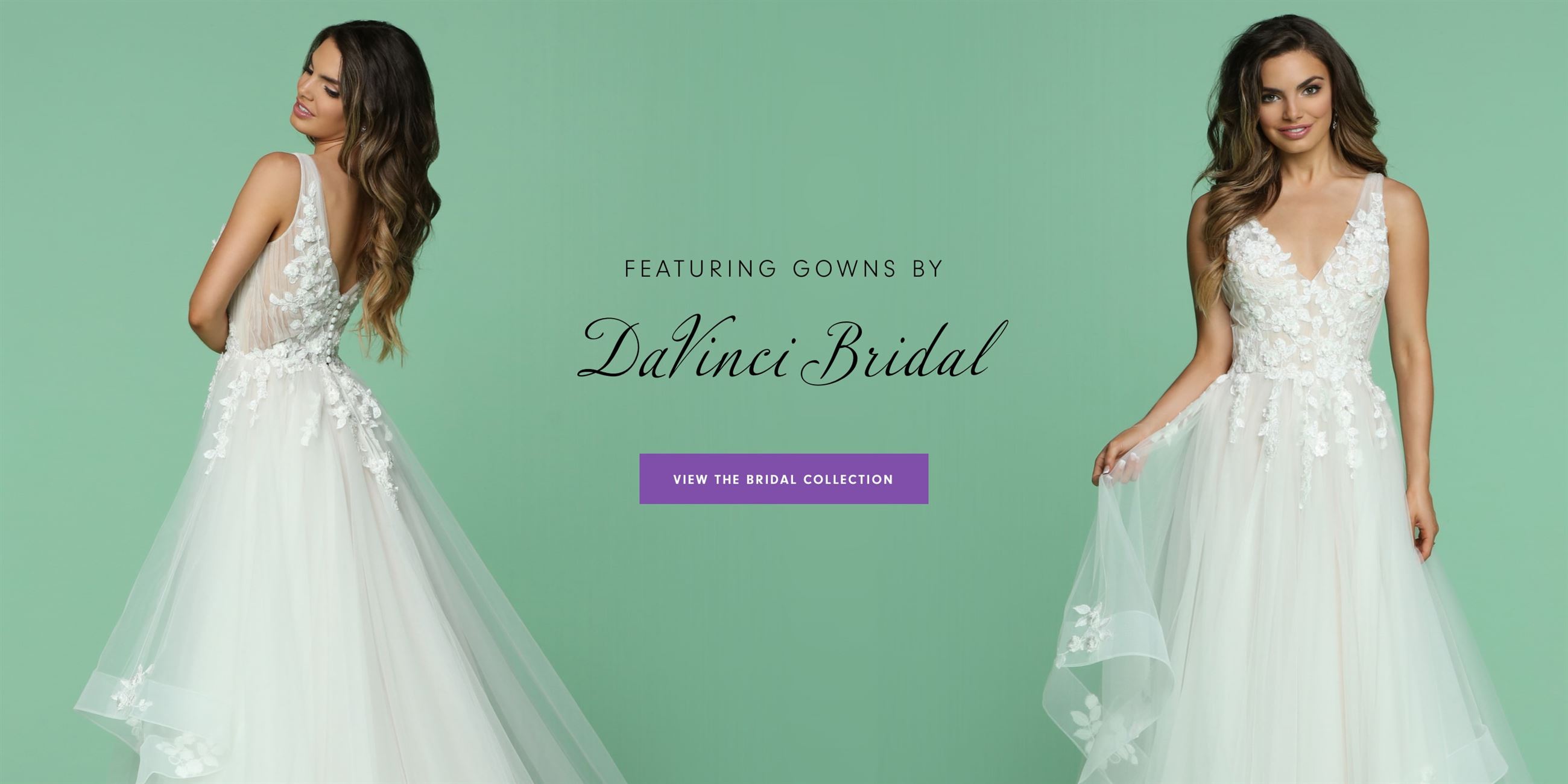 Model wearing a DaVinci Bridal wedding dress