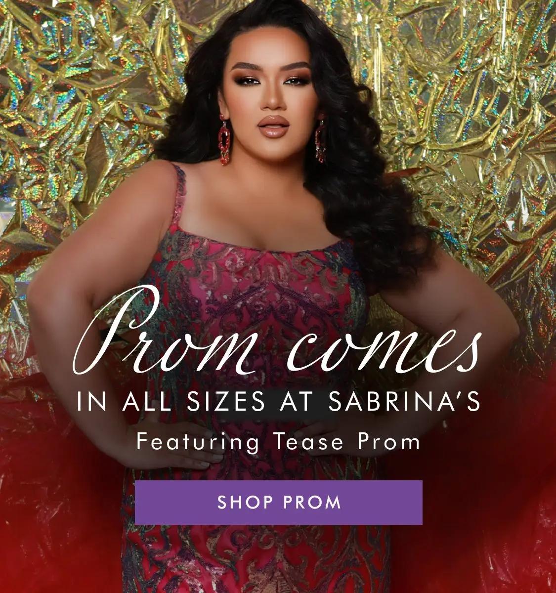 Mobile Banner Featuring Tease Plus Size Prom Dresses